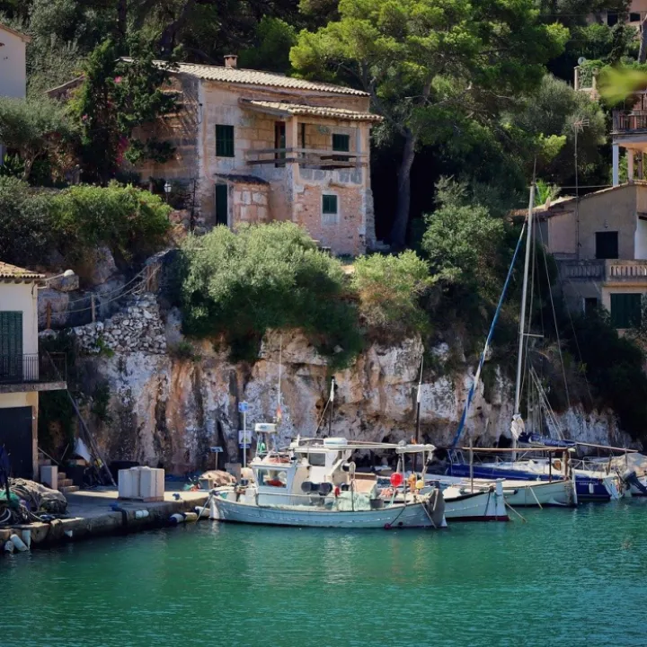 Sea, port and village
